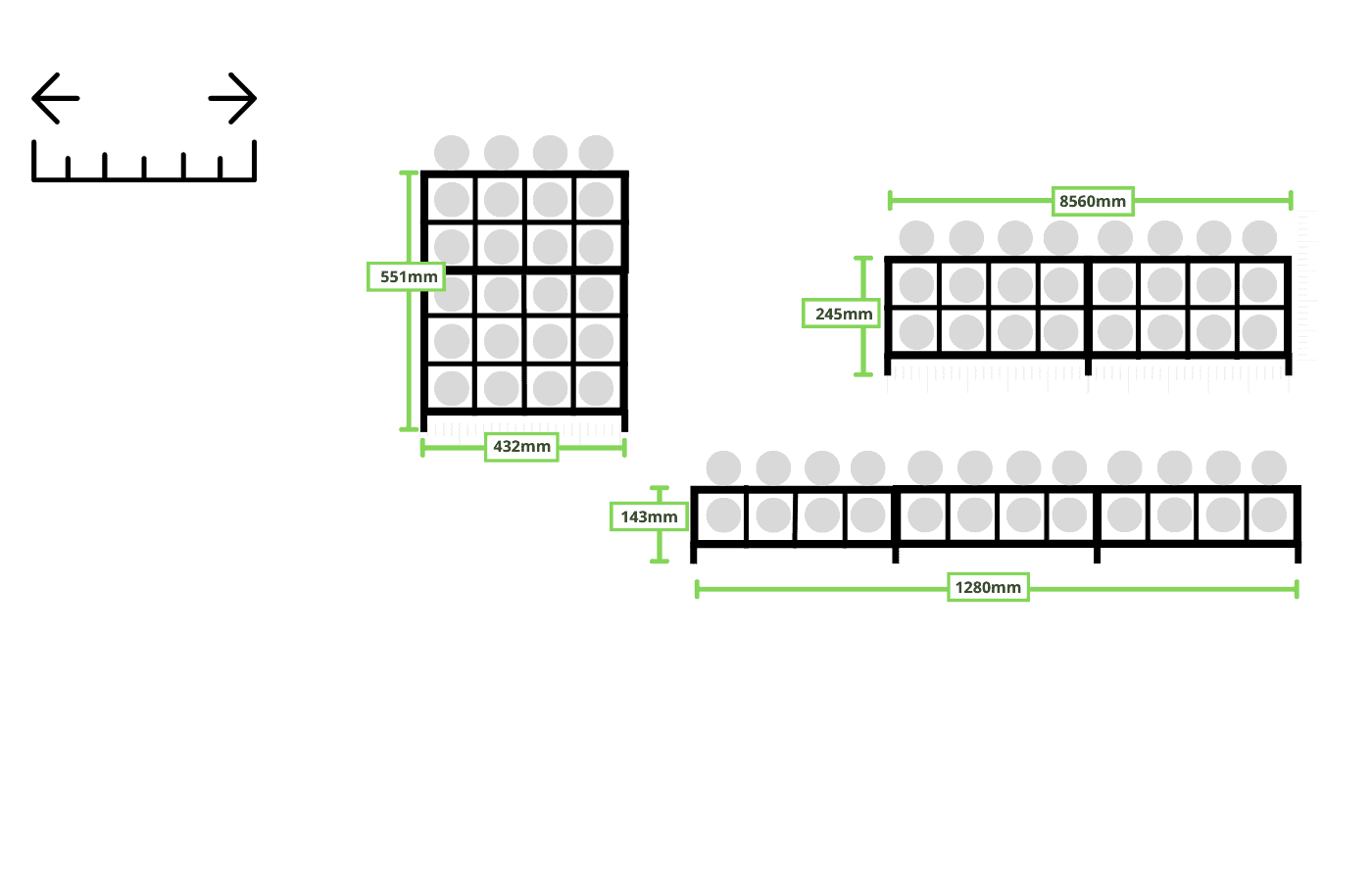 vinrac wine rack size guide 24 bottle variation